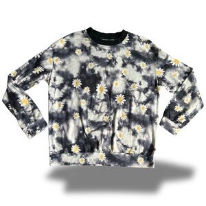 Unisex Men’s Women’s Daisy Flower Print Tie-Dye Crewneck Sweatshirt Gay LGBTQ